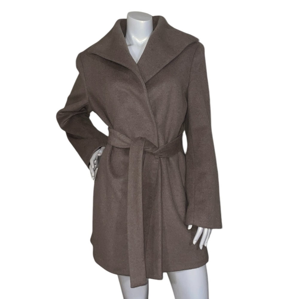 Women's Calvin Klein Wool Blend Belted Fully Lined Wrap Coat Size 14